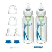 Dr. Brown's Specialty Feeding System, Narrow Baby Bottle, Infant-Paced Feeding, 8oz/250ml, 2 Pack