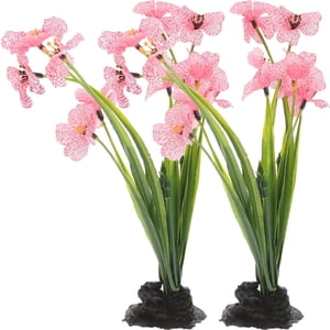 MasteelfCA 2Pcs Bureau Aquarium Decor Fake Fish Tank Plant décoratif Aquarium Plant Fish Task Accessory