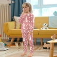 thumbnail image 4 of FORMRS Long Sleeve Top and Pants Pajama Set for Niños 2-Piece Sleepwear, Sizes 18M-8Y, Bunny Love Blooms, 4 of 6