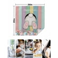 thumbnail image 4 of Easter Bunny Cloth Napkins Set of 4 Reusable Dinner Napkins, Cute Rabbit Eggs Flowers Colorful Wood Plank Cocktail Napkin Washable Table Napkins for Wedding/Holiday Party/Baby Shower 20"x20", 4 of 7