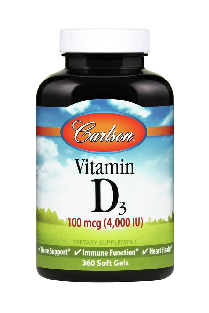 Carlson Labs Vitamin D3 4000 IU 360 Softgels