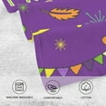 thumbnail image 4 of Dreamtimes Mardi Gras Cotton Hand Towels Set of 2 Absorbent Bath Towel Decorative Fingertip Towels for Bathroom Gym Spa Hotel Beach Swimming Pool,16"x 28", 4 of 7