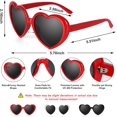thumbnail image 4 of Lunettes de Soleil Cœur pour Femmes Tendance Lunettes Cœur Polarisées Rétro Rouges, 4 of 6