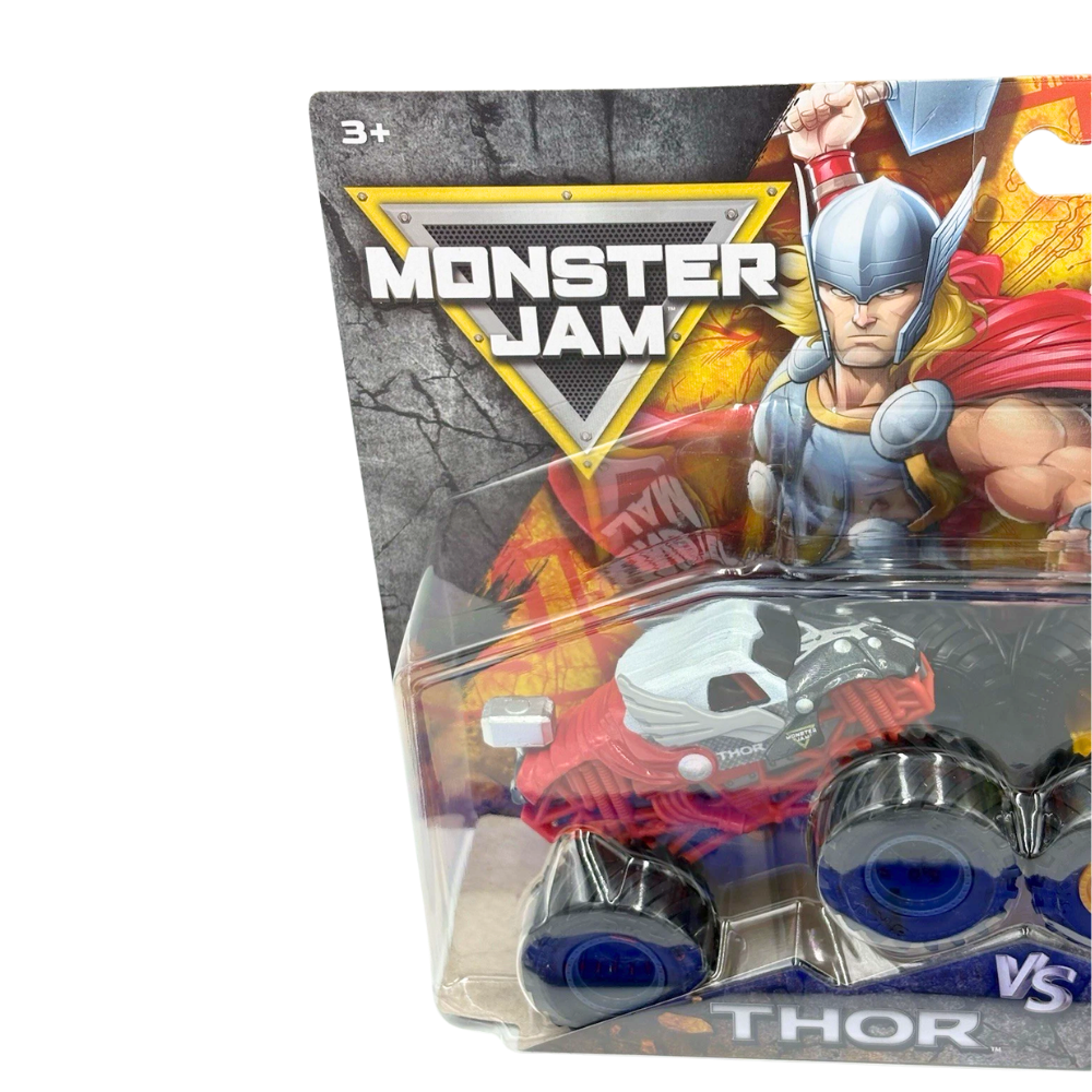 Monster Jam Marvel Thor vs Loki 1:64 Scale Monster Truck 2 Pack, Series 6