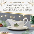 thumbnail image 5 of Spode Christmas Tree Gravy Boat & Stand, Multicolored, 5 of 7