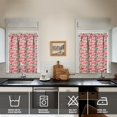 thumbnail image 4 of Kitchen Curtains 36 Inch Short - 3 Panel Set, Flamingo Tropical Bird Print, Rod Pocket Window Curtain, 100% Polyester for Hawaiian Summer Beach Decor, Easy Wash, 4 of 6