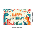 thumbnail image 2 of Yatrandify Dinosaur Theme Birthday Banner Colorful Design Happy Birthday Banner Kids Party Decoration for Birthday Celebration Indoor Use Photo Shoot, 2 of 7