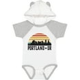 thumbnail image 3 of Inktastic Portland Oregon Skyline Retro Sunset Boys or Girls Baby Bodysuit, 3 of 5
