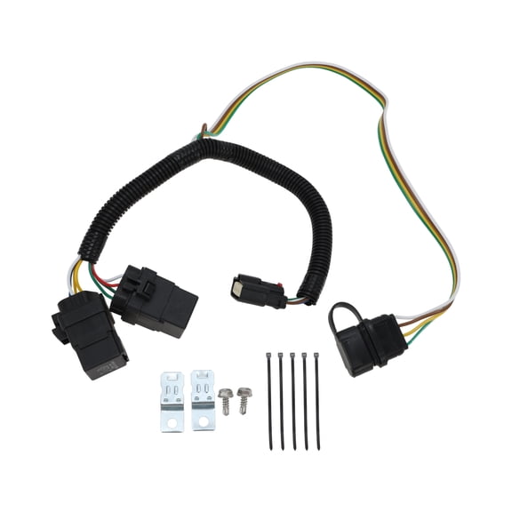 Unique Bargains 1 Pcs 4 Pin Trailer Wiring Harness No.56429 Towing Hitch Wiring for Chevrolet Equinox 2018-2024 Connector Towing Harness Converter