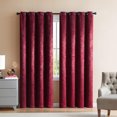 thumbnail image 1 of Marco Velvet Room Darkening Window Grommet Panel, Burgundy, 52x90 Inches, 1 of 1