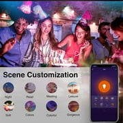 Zemismart Smart Light Bulb, Zigbee RGBCW Dimmable LED Bulb, Work with Google & Alexa, E27 9W LED Color Changing Light Bulb, Compatible with Tuya/Smartthings, 1-Pack