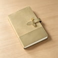 thumbnail image 4 of A5 Reusable Notebook Leather Journal, 224 Pages Lined Writing Diary with Metal Buckle Closure, Business Notebook for Office Travel, Coffee, 4 of 9