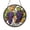 Acrylic 3.5 Inch, variant on Floral Lotus Design Faux Stained Glass Round Window Decor2001