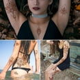 thumbnail image 3 of Red Brown Lace Sticker Water Transfer Sticker Waterproof Body Art Sticker Temporary Skin Art for Women Girls, 3 of 8