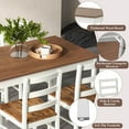thumbnail image 6 of Costway 5-Piece Dining Set Solid Wood Kitchen Furniture with Rectangular Table & 4 Chairs, 6 of 10