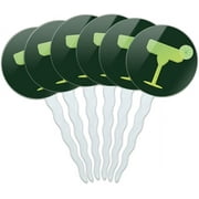 2pcs Set of 6 Cupcake Picks Toppers Decoration Food Drink Bacon Coffee - Margarita Glass Green Fiesta Mexican Mexico