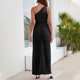 thumbnail image 5 of Vestidos de verano para mujer Vestidos de un hombro Casual Flowy High Low Sequin Maxi Dress Pompotops  ghjkhdj12034, 5 of 9