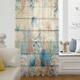 thumbnail image 5 of Vintage Beige Coastal Sheer Curtains 72" Long, Summer Beach Starfish Shell Coral Nautical Light Filering Curtains, Breathable Simi Curtain Privacy Drapes for Living Room Bedroom Window Treatment, 5 of 9