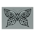 thumbnail image 1 of Steampunk Cutting Board, Silhouette Butterfly Design with Mechanism Cogs and Gears, Decorative Tempered Glass Cutting and Serving Board, in 3 Sizes, by Ambesonne, 1 of 2