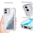 thumbnail image 3 of CoverON Apple iPhone 12 Mini Case (5.4"), Liquid Glitter Military Grade Heavy Duty Full Body Clear Bling Quicksand Cover, Silver, 3 of 8