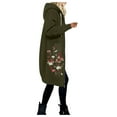 thumbnail image 2 of MesaSe Manteau Veste à Capuche Décontracté à Fermeture Éclair à Imprimé Floral pour Femmes, 2 of 6
