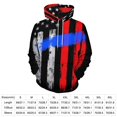 thumbnail image 2 of Thin Blue Line Flag 3d Sweatshirts Hoodie Fashion Casual Personality Men's Women Street Hoodie Pullovers Long Sleeve Comfortable Top, 2 of 6