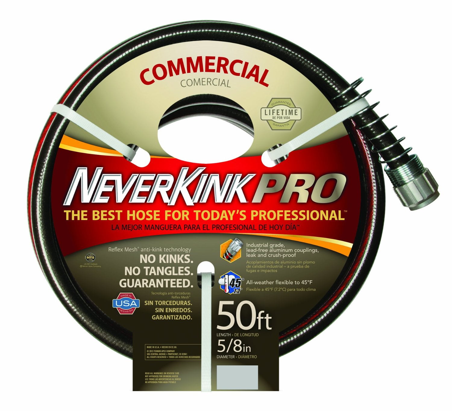 NeverKink 8844-50 Series 4000 Commercial Duty Pro Garden Hose, 5 8-Inch by 50-Feet by Teknor Apex