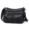 thumbnail image 6 of Women Crossboby Bag Soft PU Leather Shoulder Bag for Women Multi-Pocket Shoulder Handbags Pouch ﻿(Black), 6 of 7