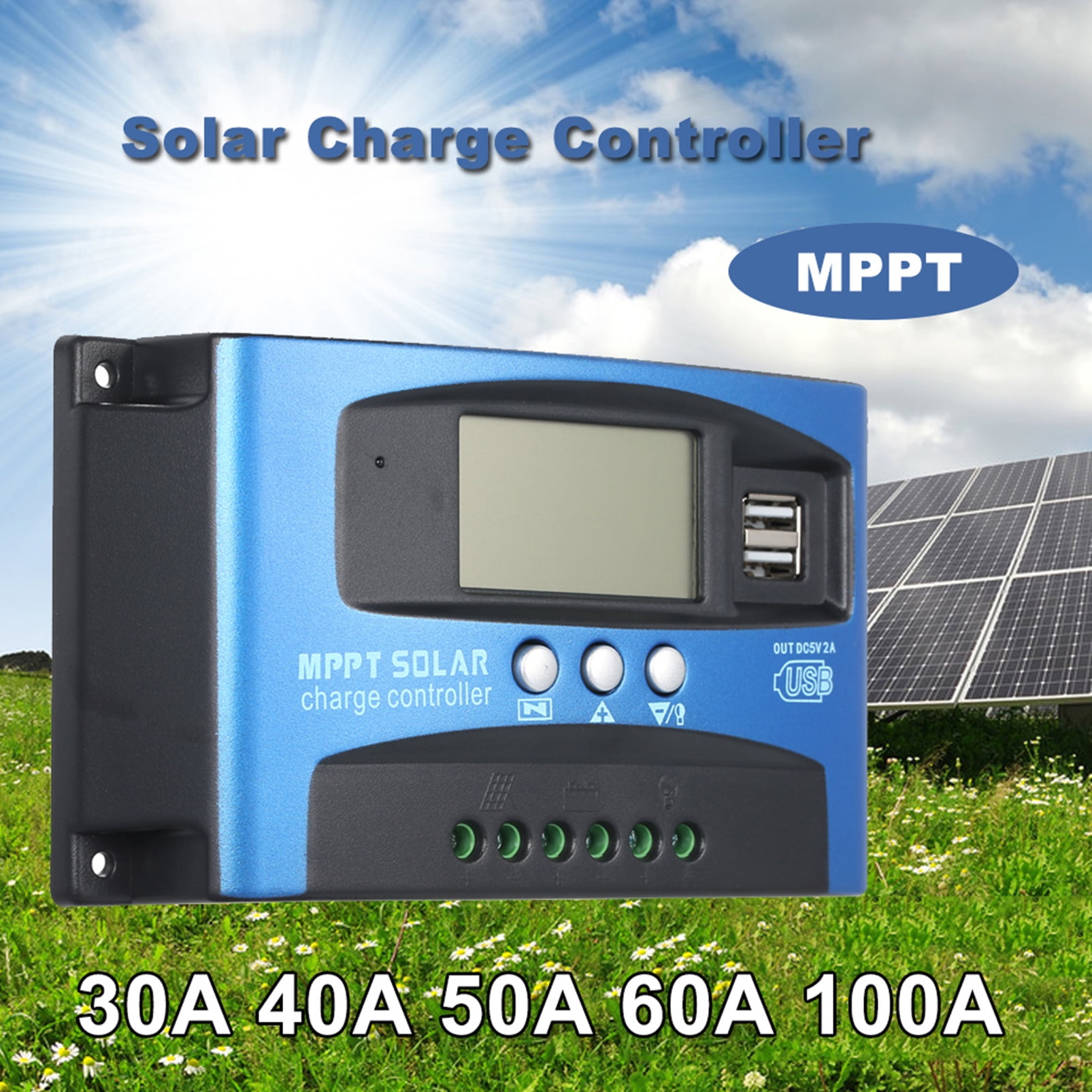 Controller,Display Auto Solar Solar Auto Solar Cell Dual Usb Lcd 30a Lcd Display Auto Usb Lcd Display Dsfen Qahm Rookin Solar With Dual