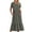 summer dresses-Dark Gray, variant on Brilliant Womens Dresses under $5.00 Women's Summer Casual Short Sleeve CrewNeck Dress Casual Tiered Maxi Beach Dress with Pockets Orange XXL