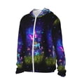 thumbnail image 2 of Kll Butterfly Purple Bottle Flower Print Men'S Women’s Upf 50+ Sun Protection Outdoor Hoodie Jacket Long Sleeve Fishing Hiking Performance Shirt- Xx-Large, 2 of 8