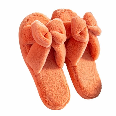 

Medcursor Women s Bowknot Indoor Warm Home Shoes Soft Bottom Slippers Cotton Slippers