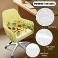 thumbnail image 6 of FOR U DESIGNS Sunflower Leaf Print Dining Chair Slipcovers Waterproof Chair Seat Slipcovers Bar Stool Covers with Armrest, Sofa Chairs Cover Pads Furniture Protector, 6 of 8