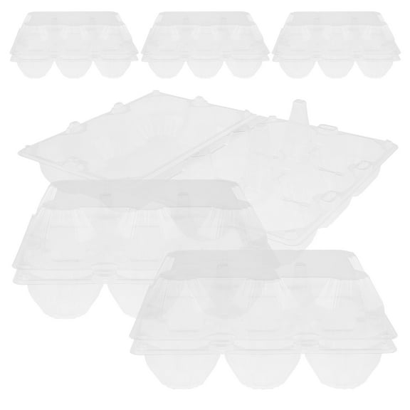 Topbathy Clear Plastic Egg Cartons for Storage Use Made of PVC Transparent and with 6pcs Bulk Size