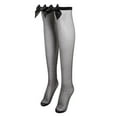 thumbnail image 3 of ITFABS Women Bow Tights, Sheer Stockings Solid Color Over The Knee Socks, 3 of 9