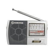 Sonivox Vs-R321 Silver Color Pocket Type Analog Fm Radio Vintage Nostalgic Radio