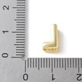 thumbnail image 3 of Brass Micro Pave Clear Cubic Zirconia Initial Multi-strand Links Real 18K Gold Plated Lead Free & Cadmium Free Long-Lasting Plated Rack Plating Letter L 10x5~9.5x4.5~5mm Hole: 1.5~3.2x2~8mm, 3 of 3