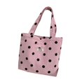 thumbnail image 2 of Bolso pequeño de pana para mujer, bolso multiusos para viajes, playa y trabajo. Rosa, 2 of 9