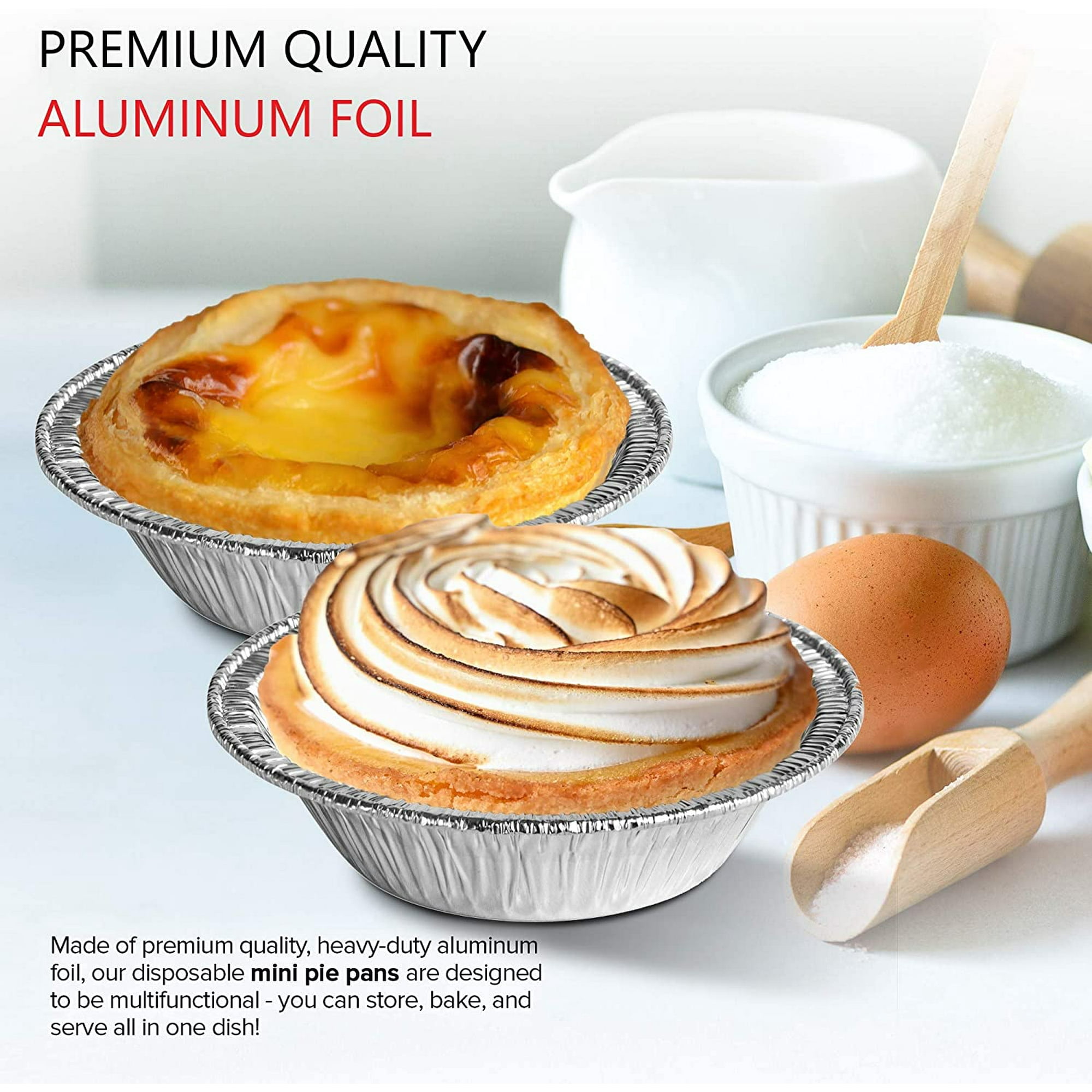 Mini foil pie pans top