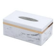 thumbnail image 1 of AMLESO Creative Marbling Tissue Holder Cover Container Decoration Stand Stylish Napkin White Gold, 1 of 8