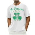 thumbnail image 4 of El Día de San Patricio de los Hombres de Manga Corta Impresión de la Tripulación Cuello Superior, Poliéster Ligero para la Fiesta de Verano de Primavera Y el Uso Diario, 4 of 9