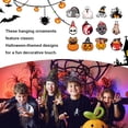 thumbnail image 2 of 12 Uds. Señales de fiesta de Halloween, etiquetas creativas de globo ocular de fantasma de calabaza para ventana de pared, 2 of 7