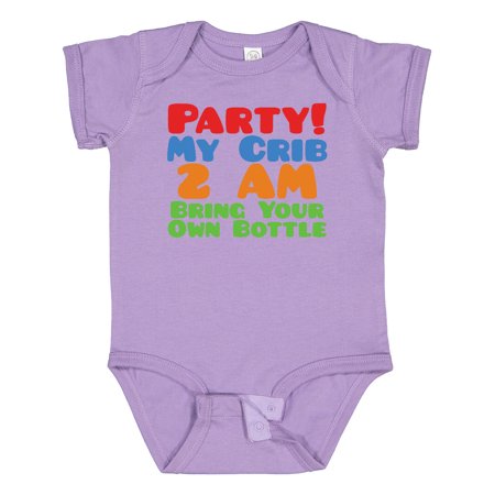 

Inktastic Party at My Crib Gift Baby Boy or Baby Girl Bodysuit