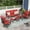 Red - Swivel Chair+Ottomans, variant on Alpha Joy 5 Seat Outdoor Patio Furniture Set Metal Conversation Set with Swivel Chairs & Table Outside Furniture Sofa Sets for Backyard, Lawn, Deck, Beige