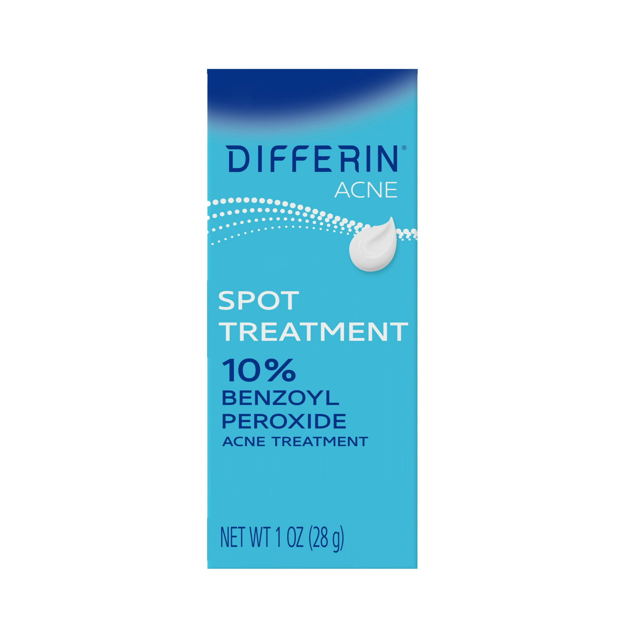 Differin Acne Spot Treatment with 10% Benzoyl Peroxide, Maximum Strength, Fast-Acting, Acne Treatment for Face & Body, 1 oz