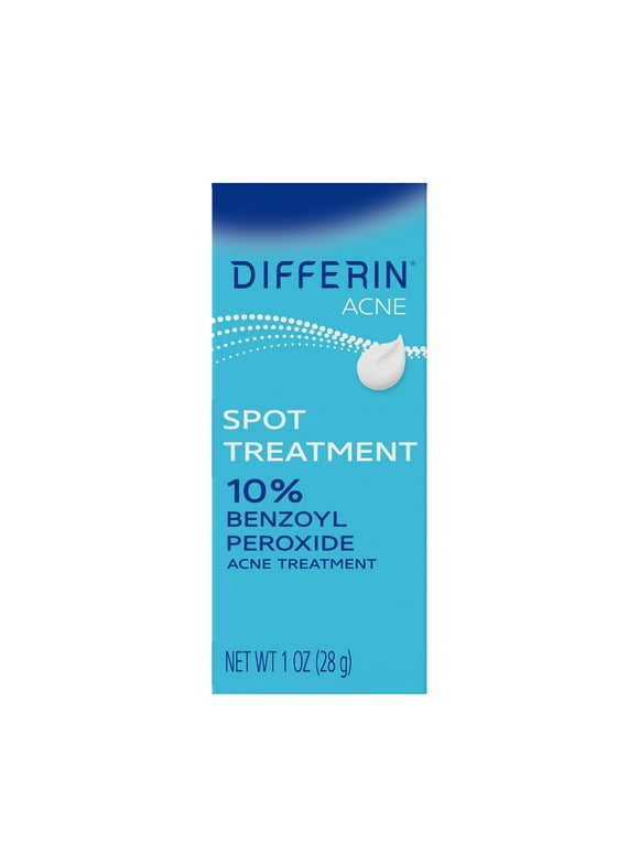 Differin Acne Spot Treatment with 10% Benzoyl Peroxide, Maximum Strength OTC Acne Spot Treatment, 1 oz