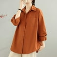 thumbnail image 4 of Sakmal Barn Coat Plus Size Orange Cotton Jacket Women Fall Clothes L, 4 of 8