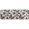thumbnail image 5 of SKYSONIC 2'X6' Spring Butterflies Unique Runner Rug with Rubber Backing, Vintage Handwritten Letter Non Slip Entryway Rug Runner Washable Soft Area Rug Carpet for Hallway Bedroom Kitchen Decor, 5 of 6