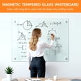 thumbnail image 3 of 36"x48" Frameless Glass Dry Erase Board, Magnetic Whiteboard with Markers & Eraser, Stain-Resistant Wall Mount White Board for Home Office, Classroom, School, 3 of 10