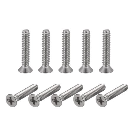 

4#-40x5/8 Flat Head Machine Screws Phillips 304 Stainless Steel Polishing 200 Pack